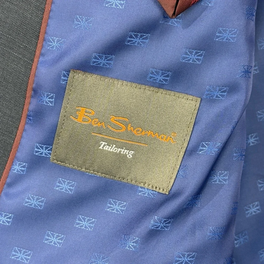 Ben‎ Sherman Navy Blue 42L Men's Blazer Classic Fit Sport Coat 2-Button NWT